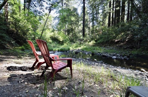 Soquel Cabin | The Coastal Redwood Cabin - Hot tub, private creek! Dog OK!
