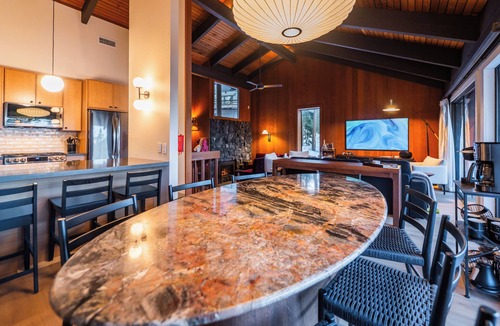 Mammoth Lakes Condo | The Icelander- Japandi Inspired Semi Ski-Out · EV · Hot tub. Above Canyon Lodge