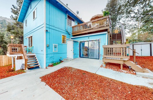 Frazier Park House | Themed Gated Retreat with Media Room, Large Deck & Fenced Dog-Friendly Yard