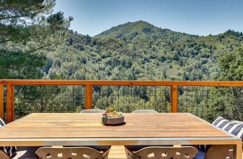 Larkspur Cabin | Unique Larkspur Cabin w/Treetop Mountain Views!