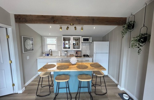 Morro Bay Cottage | Upscale Beach Cottage - rock view