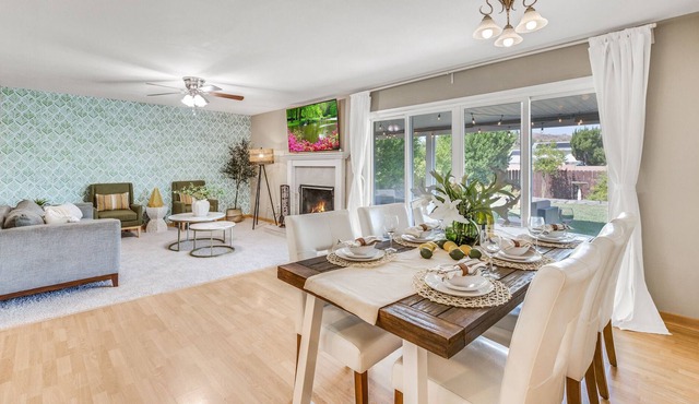 A calm, sunny, happy, amazingly design green oasis