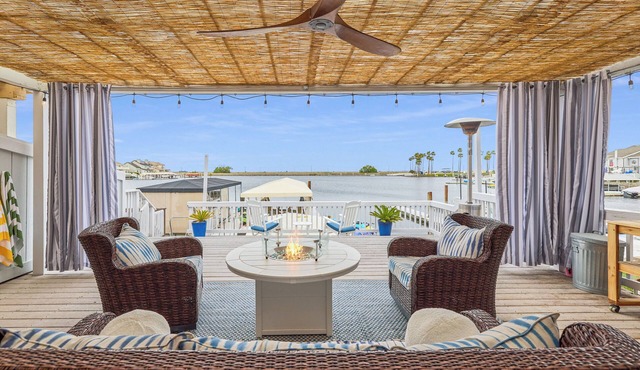 A stylish coastal pet and boat friendly oasis on the water with views of the Delta.