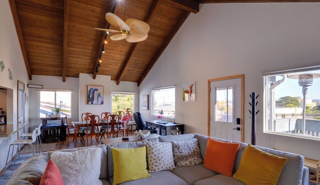 Breezy & Central Monterey Apt with Bay View!