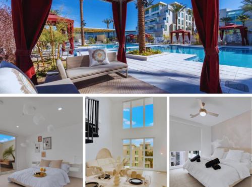 Casa Nube with Beach Club, Pickleball Court , Gym & Spa, Near Airport & Las Vegas Strip