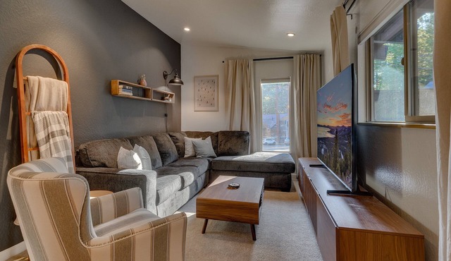 Charming Tahoe Retreat with Warm Wood Beams and Outdoor Seating | Twin Peaks One