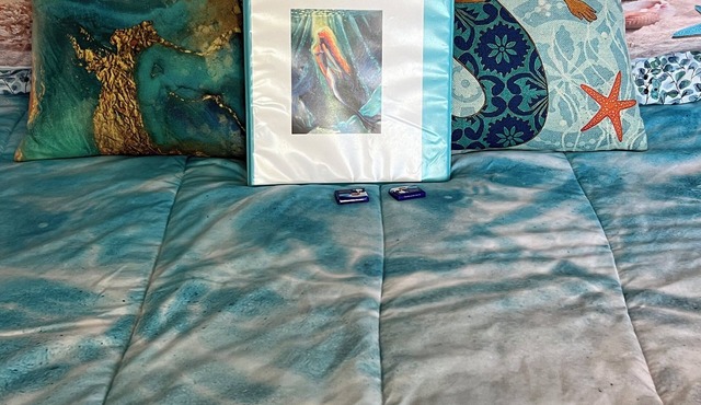 Cottage retreat by the sea with a mermaid theme