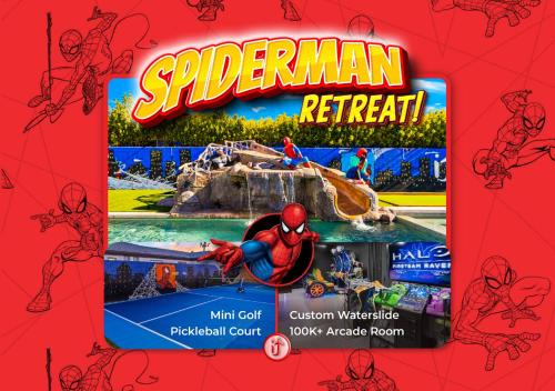 Da Spidey House: Waterslide, 100K Gameroom, Pickleball, Bocceball, & More in Indio