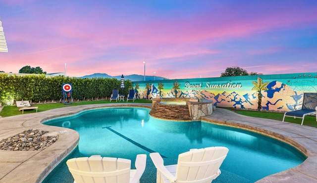 Desert Sunsation: Pool, Spa, FirePit, Bar, Arcade!