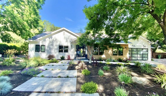 Designer Home with Serene Outdoor Oasis; incl pool, spa, sport-court, & fire pit