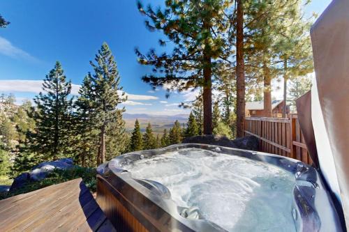 Dog-friendly mountain retreat with private hot tub fireplace & views sleeps 8