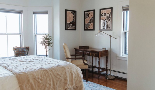 Millside Maynard: Walkable Private 2BR/Flex Office with WiFi, Parking, Backyard. in Maynard