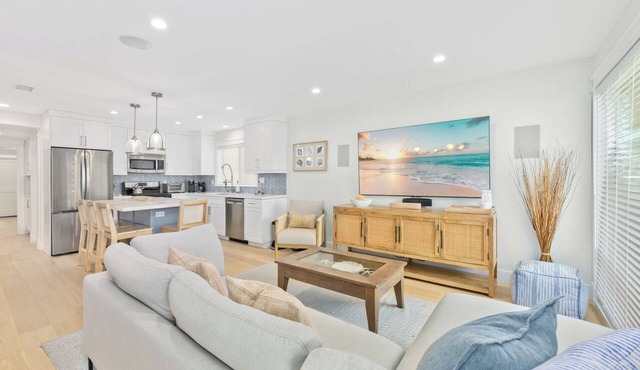 Newly Renovated, A/C, 2-Car Garage Parking, steps to beach