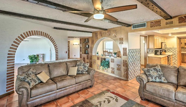 Patio & Panoramic Views: Hillside Lake Havasu Home