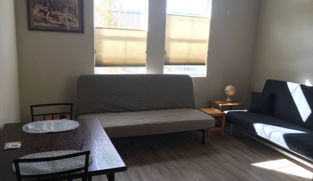 Private in-law quarters in private home. Private entry, bathroom with shower.