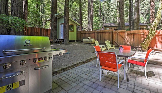 Quiet Cottage w/ Redwood Forest Views & Deck!