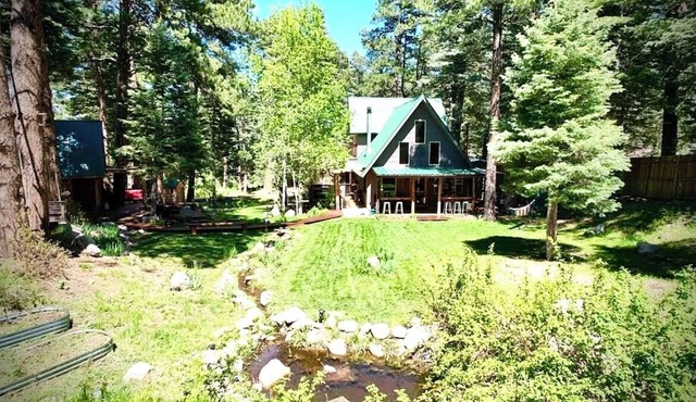 Quiet luxury 3 bedroom mountain cabin with year round beauty and spring in Rye