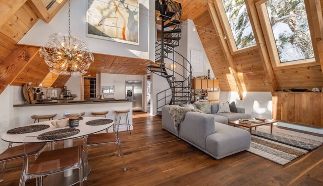 Tahoe A-Frame Cabin with Hot Tub & Private Pier | Sleeps 6