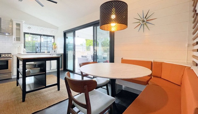 This rustic midcentury home is located just outside the LA crime zone.