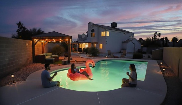 Vegas Pool Villa with Basketball & Games, Near Strip