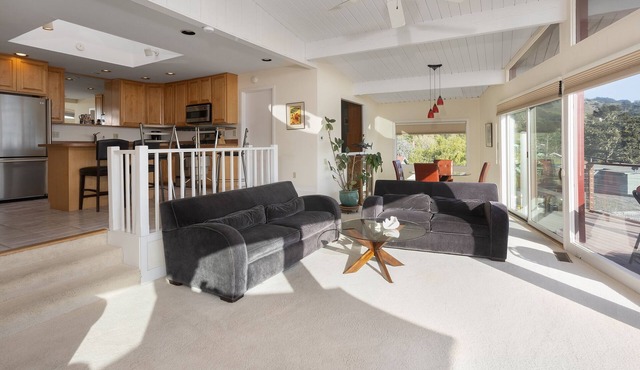 Views galore nestled on the hill above town in Stinson Beach
